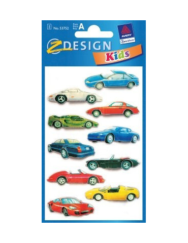 3D stickers Z-Design Kids pakje a 1 vel sportwagens