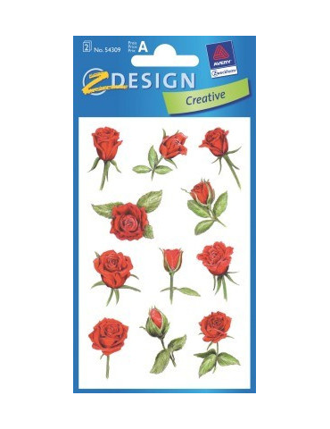 Étiquette en papier Z-design Creative 2 feuilles roses glace