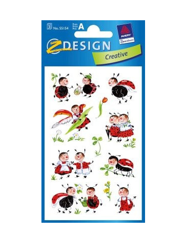 papieretiket Z-design Creative pakje a 3 vel                lieveheers