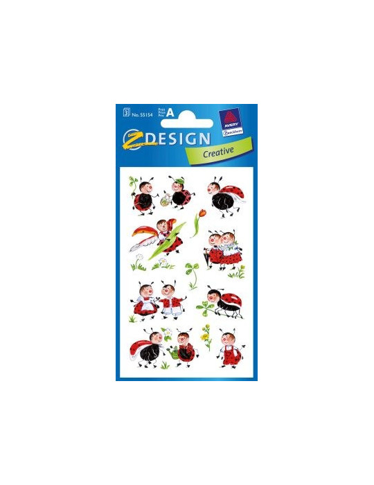 papieretiket Z-design Creative pakje a 3 vel                lieveheers