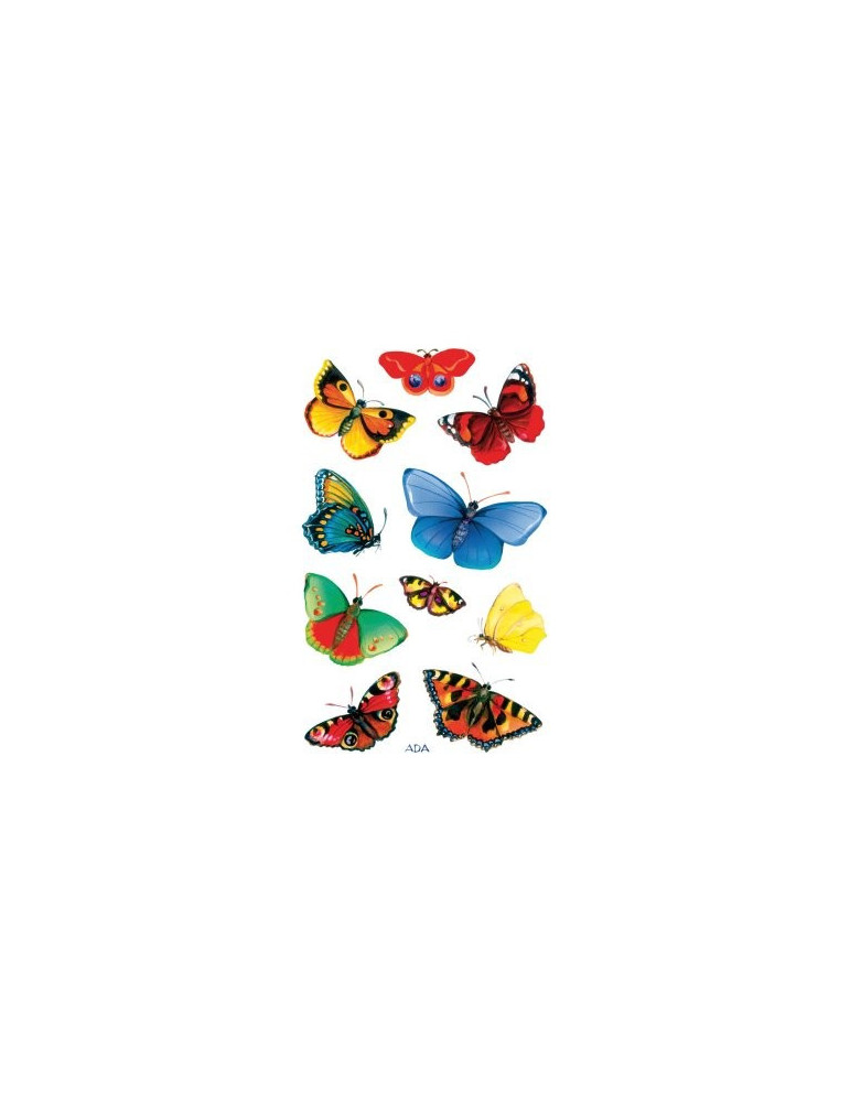 Étiquette en papier Z-design Creative 3 feuilles papillons