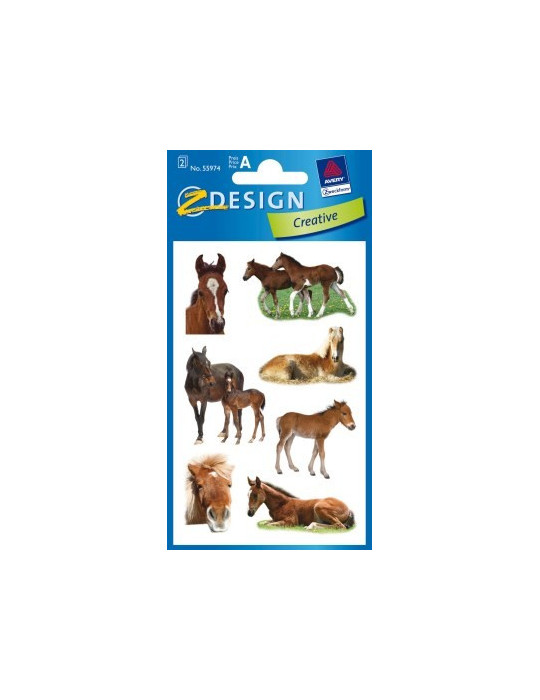 Étiquette en papier Z-design Kids 3 feuilles poulains