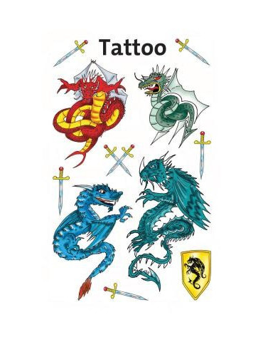 tattoo etiket Z-design Kids pakje a 1 vel draken