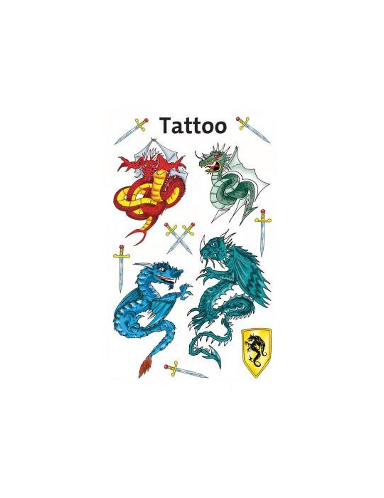 Tatouage Z-design Kids 1 feuille dragons