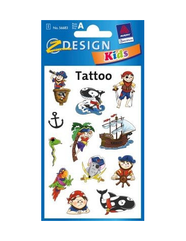 Tatouage Z-design Kids 1 feuille pirates