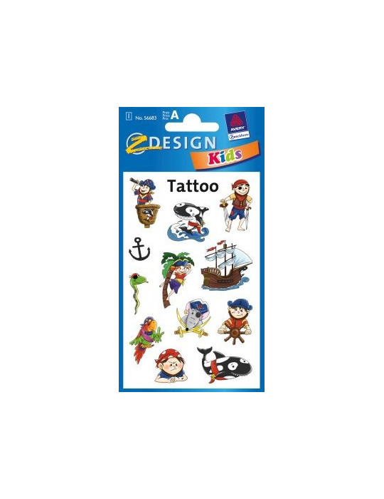 Tatouage Z-design Kids 1 feuille pirates