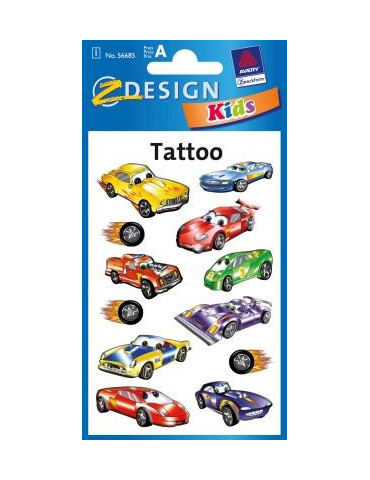 tattoo etiket Z-design Kids pakje a 1 vel auto's