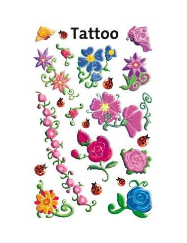 tattoo etiket Z-design Kids pakje a 1 vel bloemen