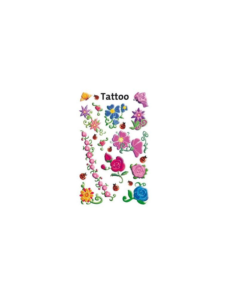 tattoo etiket Z-design Kids pakje a 1 vel bloemen