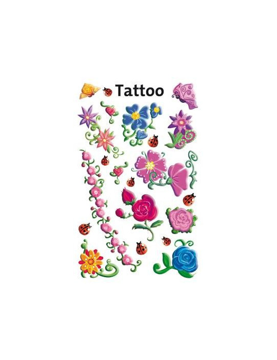 tattoo etiket Z-design Kids pakje a 1 vel bloemen