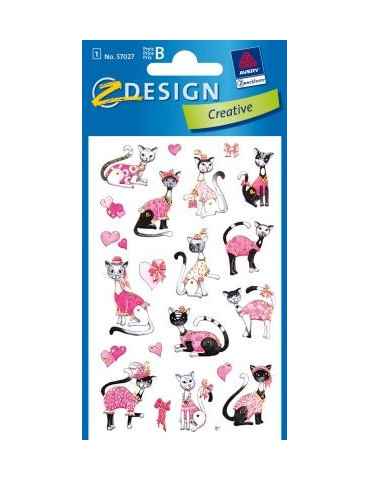 papieretiket Z-design Creative pakje a 1 vel katten
