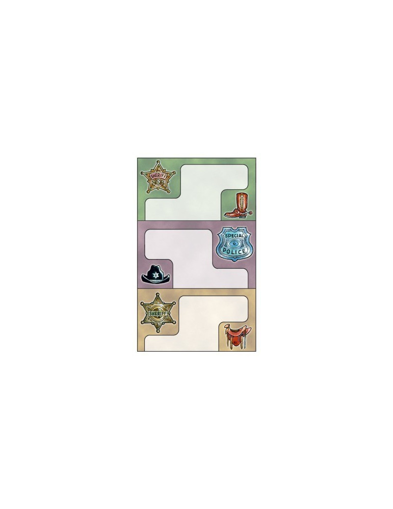 Étiquette scolaire Z-design 3 feuilles sherif