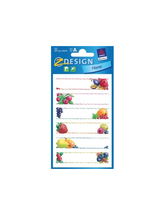 huishoudetiket Z-design Home pakje a 3 vel fruit