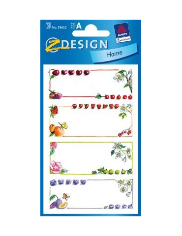 Étiquette ménagère Z-design Home 3 feuilles fruits