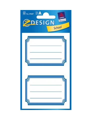 boeketiket Z-design School pakje a 6 vel kader blauw