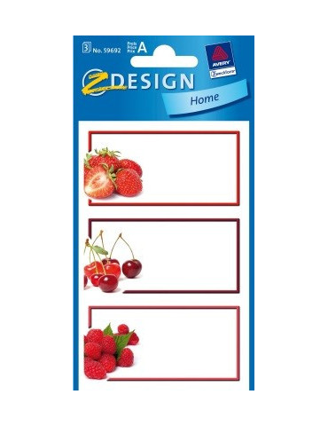 huishoudetiket Z-design Home pakje a 3 vel afbeelding fruit