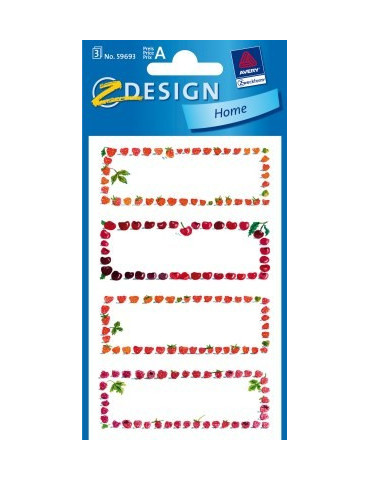 *Huishoudetiket Z-design Home pakje a 3 vel fruit kader