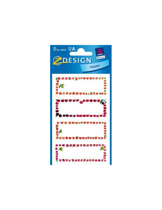 *Huishoudetiket Z-design Home pakje a 3 vel fruit kader