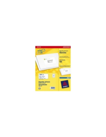 Inkjetetiket Avery 63,5x33,9mm wit doos 10 vel 24 et. per vel
