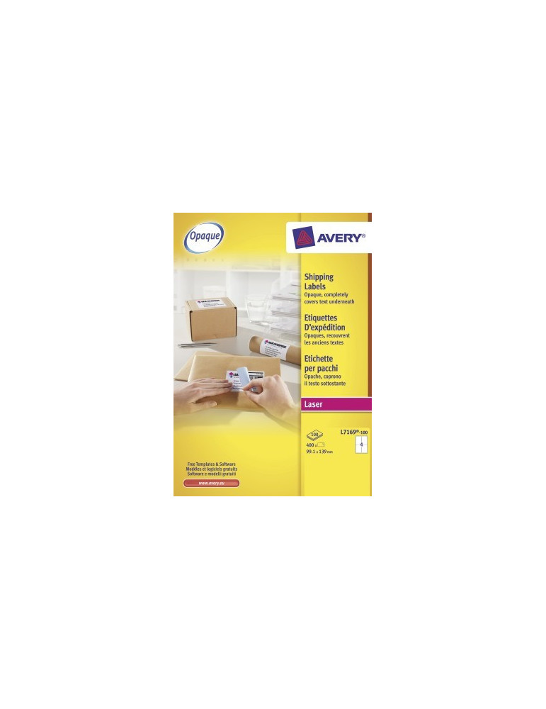 Etiquettes Blanc pour enveloppes 139x39,1mm 100 flles