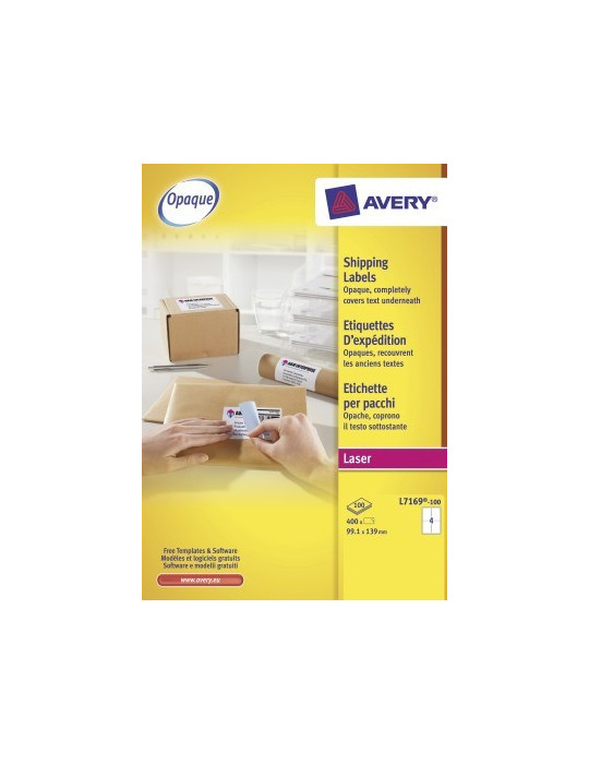 Etiquettes Blanc pour enveloppes 139x39,1mm 100 flles