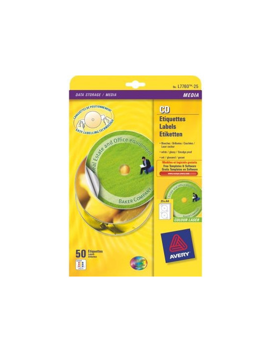 Etiquettes CD maxi couvrantes, Qualité photo, Ø 117 mm