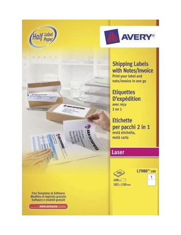 Labeletiket Avery Stick & Go 120x164 mm, 100 vel