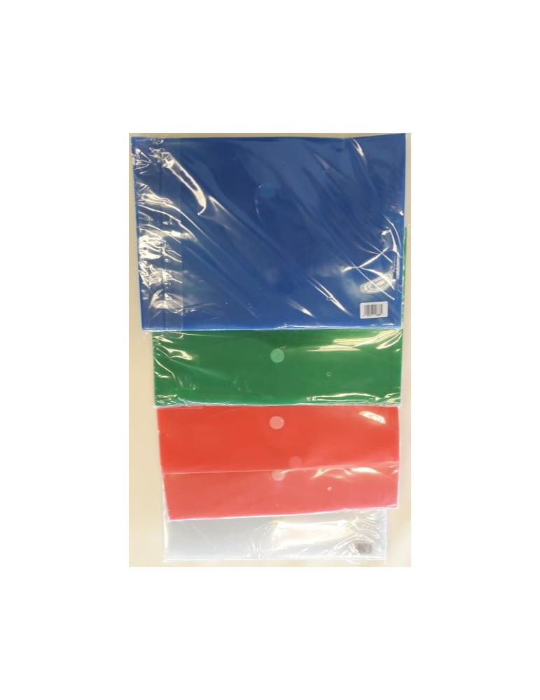 Enveloppe plastic PP A4 AVEC SCRATSH ASSORTIE