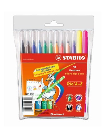 Trio A-Z cardboard wallet 12 pcs