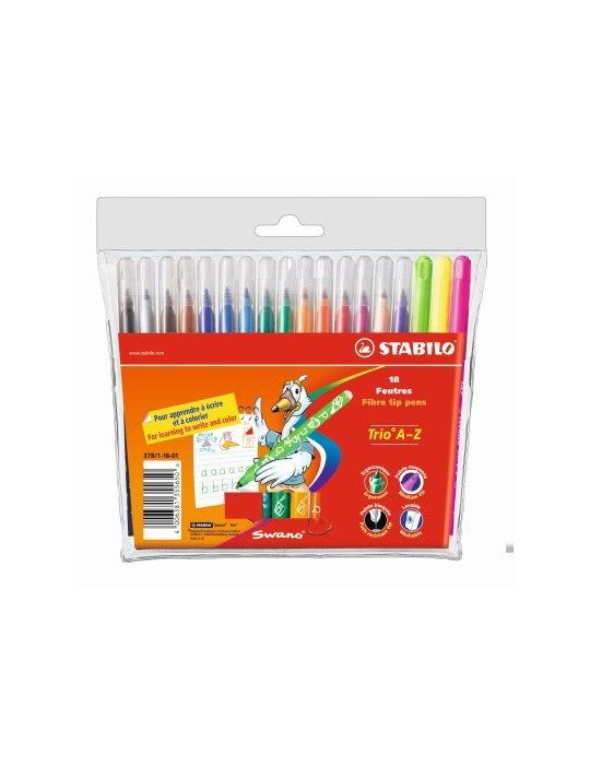 Trio A-Z cardboard wallet 18 pcs