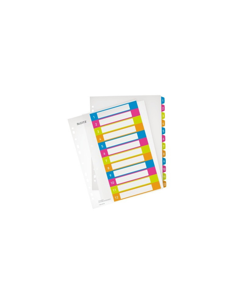 Leitz WoW index PP printbaar A4+ 1-12 kleur