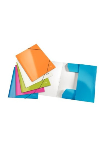 Leitz Wow 3-klepsmap karton A4 roze