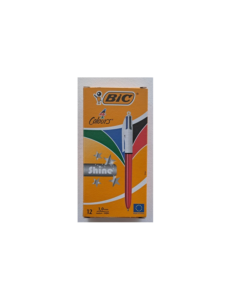 Box 12 BIC® 4 Colours® Red  : assortie