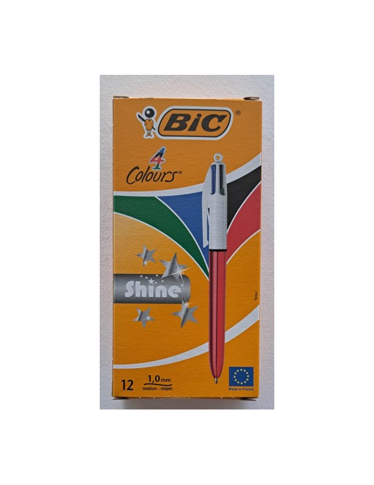Box 12 BIC® 4 Colours® Red  : assortie