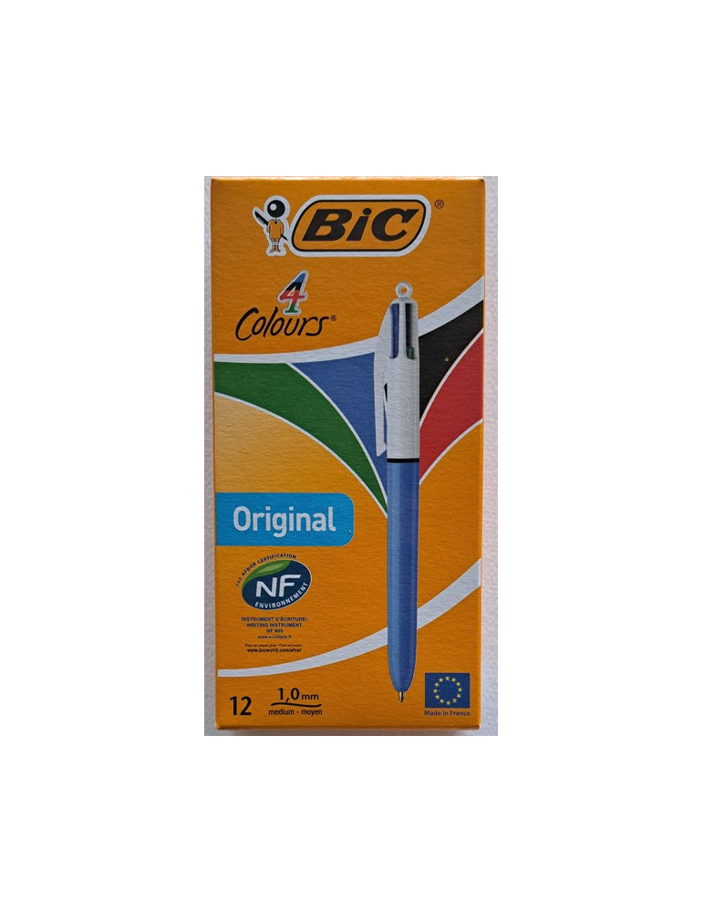 Box 12 BIC® 4 Colours® Medium : assortie