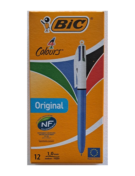 Box 12 BIC® 4 Colours® Medium : assortie