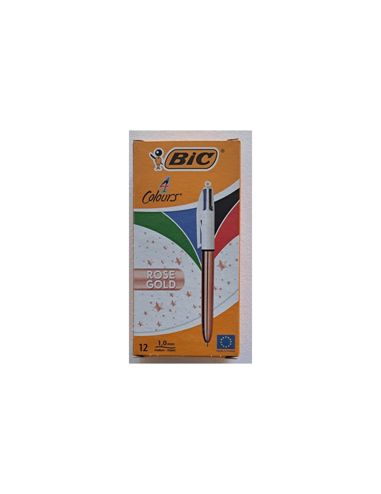 Box 12 BIC® 4 Colours® Rose Gold  : assortie