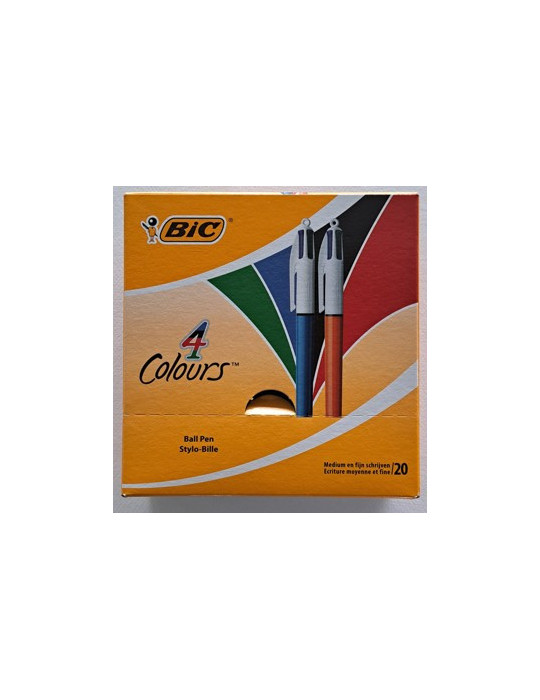 COUNTER DISPLAY 20: BIC® 4 COLOURS® MEDIUM/FINE ASSORTIE