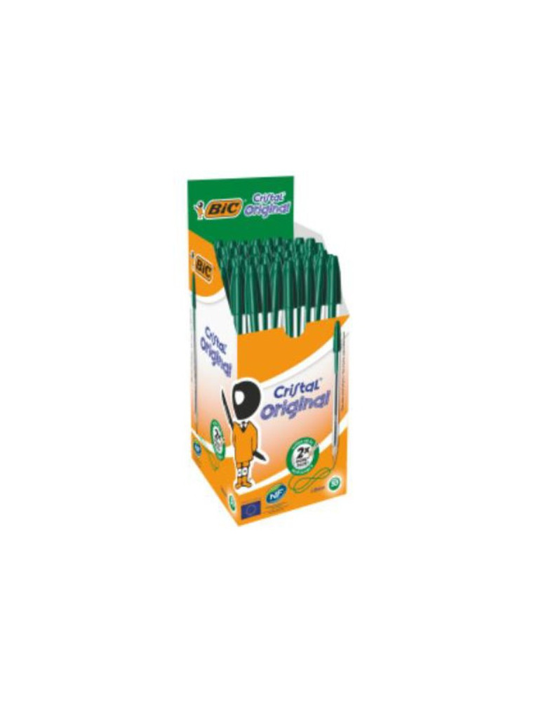 Box 50 BIC® Cristal® Medium : vert/groen