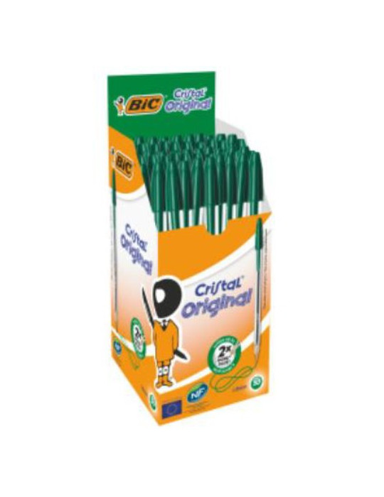 Box 50 BIC® Cristal® Medium : vert/groen