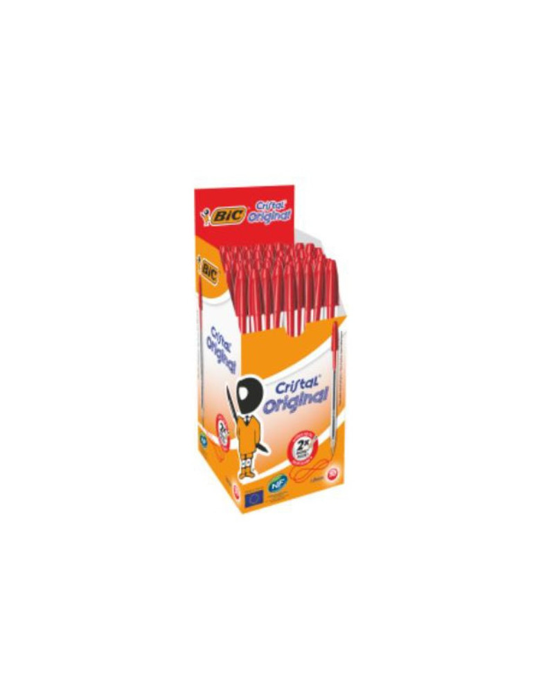 Box 50 BIC® Cristal® Medium : rouge/rood