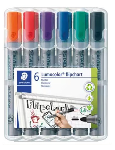 Lumocolor flipchart marker beitelpunt - Box 6 st