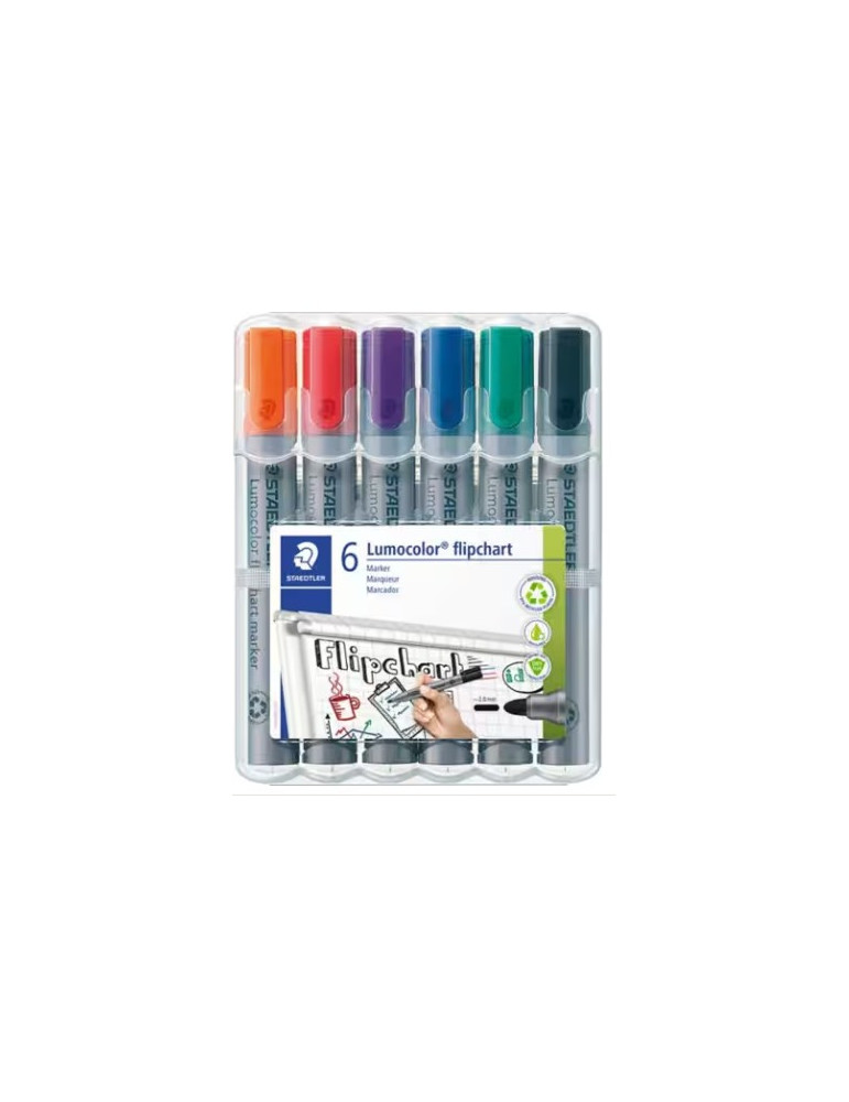 Lumocolor flipchart marker beitelpunt - Box 6 st