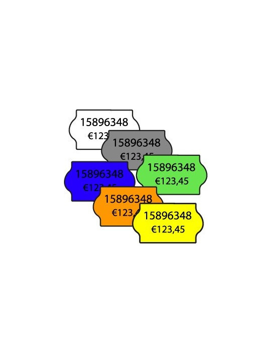 ETIQ 26x16mm"S" BLANC PERM/1000