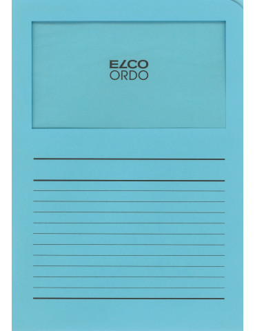 Map Elco Ordo Classico m/venst. A4 - 120gr Bedr. blauw  - verp.100