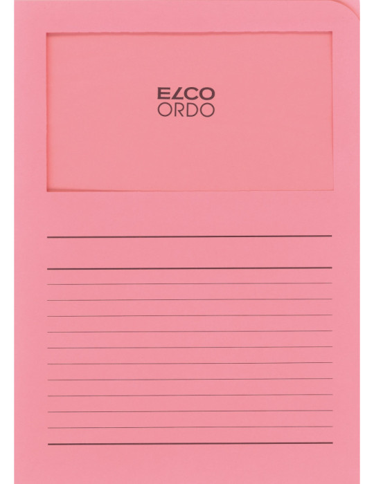 Map Elco Ordo Classico m/venst. A4 - 120gr Bedr. roze - verp.100