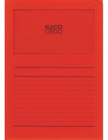 Map Elco Ordo Classico m/venst. A4 - 120gr Bedr. rood - verp.100