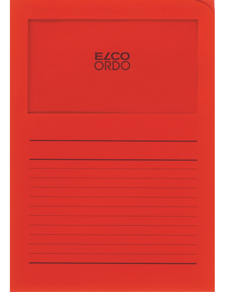 Chemises à fen. Ordo Classico A4 120gr/m² - Rouge  - 100 p