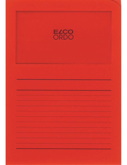 Chemises à fen. Ordo Classico A4 120gr/m² - Rouge  - 100 p