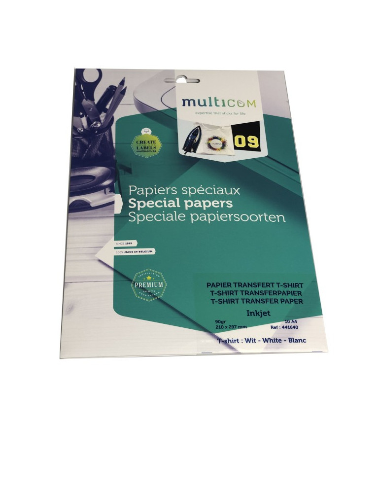 Multicom 10F A4 Papier Transfert 21 x 29,7 cm